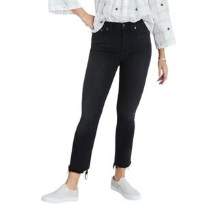 Madewell Cali Demi Boot Black Wash Kick Flare Stretch Denim Jeans Women’s 27